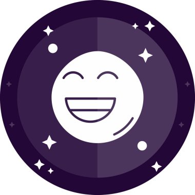 Mutlu yüz simgesi, basit illüstrasyon