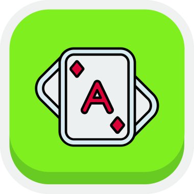 İskambil simgesi, düz stil