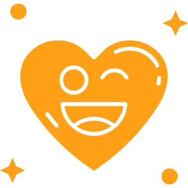 Mutlu emoji yüz simgesi düz stil