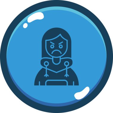 ağlayan emoji simgesi, vektör çizim