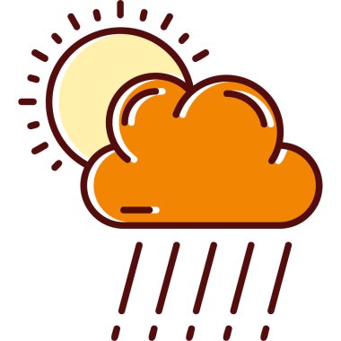 Hava durumu simgesi, vektör illüstrasyonu