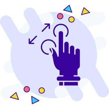 ana hat biçiminde parmak tıklama simgesi izole edildi