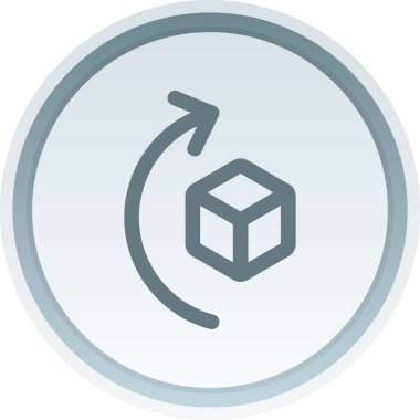 Bir kutu simgesinin vektör illüstrasyonu