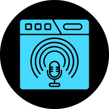 radyo vektör simgesi modern basit tasarım illüstrasyonu