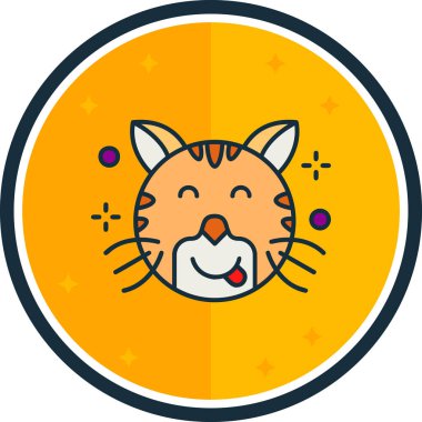 kedi simgesi vektör illüstrasyonu