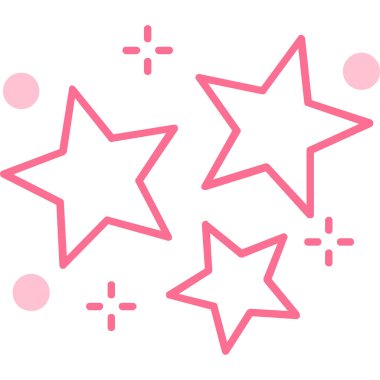 Yıldız pembe karışımı, basit vektör illüstrasyonu