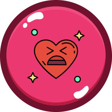 Aşk vektör simgesi olan kalp