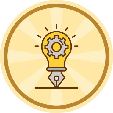 Ampul. Web simgesi basit illüstrasyon