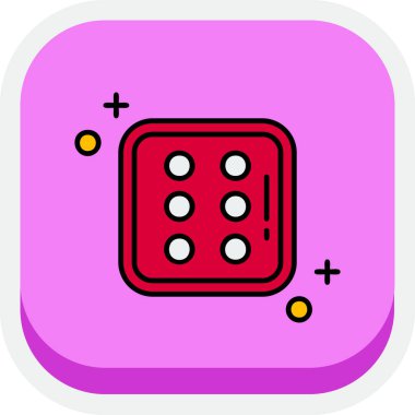 Bir kumarhane simgesinin vektör illüstrasyonu