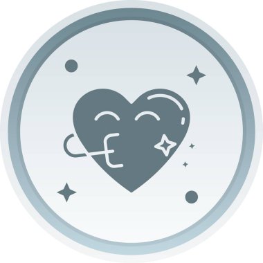 Yıldızlı bir kalbin vektör illüstrasyonu