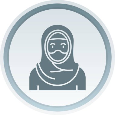 Müslüman adam simgesi vektör illüstrasyonu