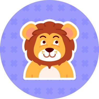 Aslan simgesi vektör illüstrasyonu