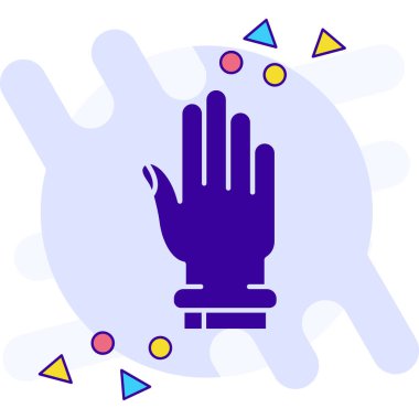 Eldiven simgesinin vektör çizimi