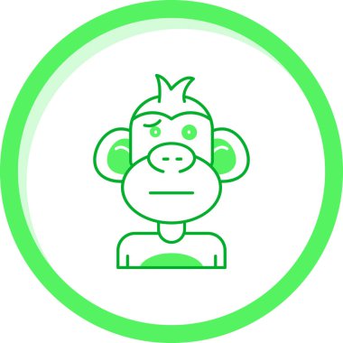 benzersiz maymun vektör çizgisi simgesi