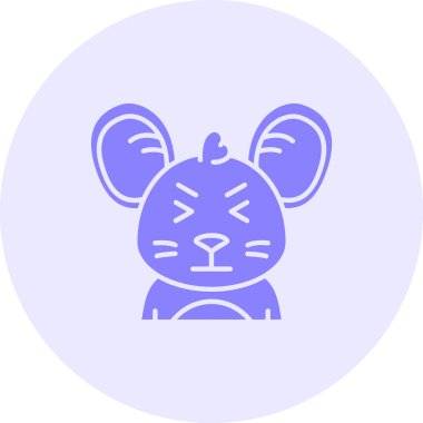 Hayvan ikonu vektörü. İnce çizgi işareti. izole edilmiş sınır sembolü çizimi