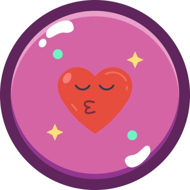 Kalp ikonu vektör illüstrasyonu