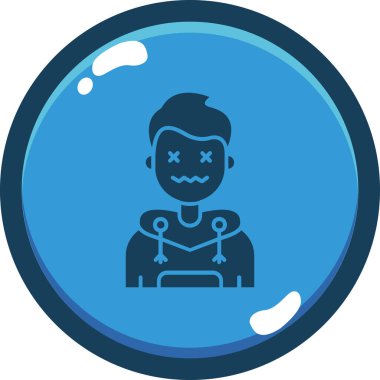 Avatar man simgesi, vektör illüstrasyonu