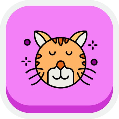 Şirin kedi çizgi filmi. Kawaii hayvan karakteri. vektör illüstrasyonu