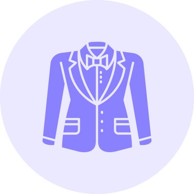 Ceket. Web simgesi basit illüstrasyon