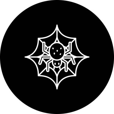 Örümcek ağı simgesi vektörü