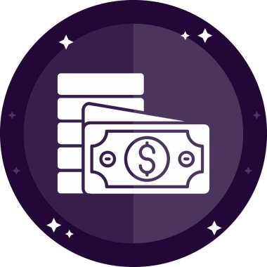 Para için. Web simgesi basit illüstrasyon