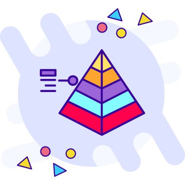 üçgen piramit renk vektör çizimi