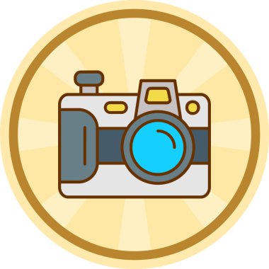 Kamera. Web simgesi basit illüstrasyon