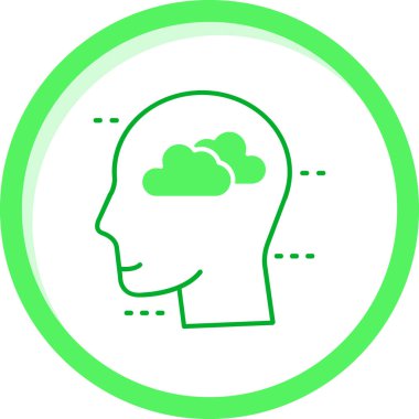 vektör düşünme simgesi illüstrasyonu