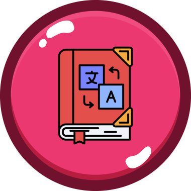 Bir kitap simgesinin vektör illüstrasyonu