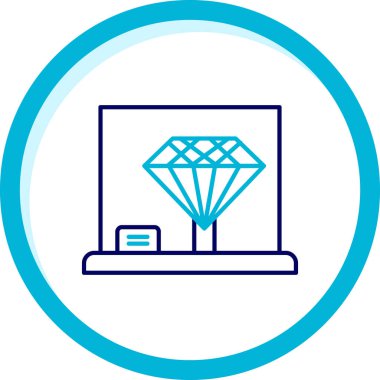 Elmas. Web simgesi basit illüstrasyon