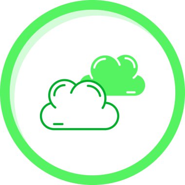 Bulut simgesi vektör illüstrasyonu