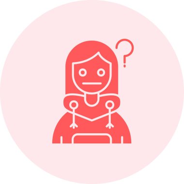 Bir kadın simgesinin vektör illüstrasyonu