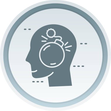 beyin ikonu vektör illüstrasyonu