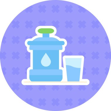 Su. Web simgesi basit illüstrasyon