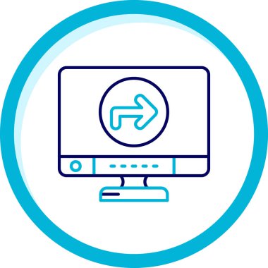 Bilgisayar. Web simgesi basit illüstrasyon