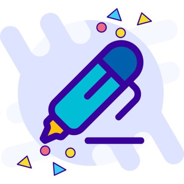 Kalem. Web simgesi vektör illüstrasyonu