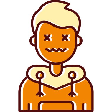 Cadılar Bayramı ikon vektör illüstrasyonu