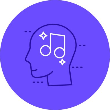 müzik simgesi, modern basit illüstrasyon