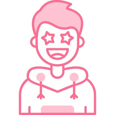 Kadın avatar simgesi, vektör illüstrasyonu