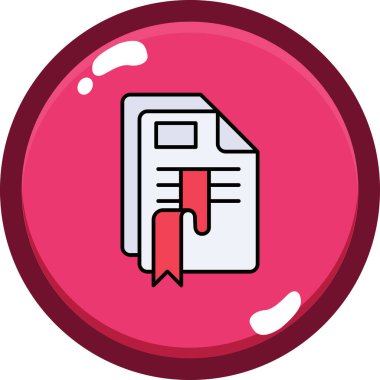 belge simgesi, vektör çizimi