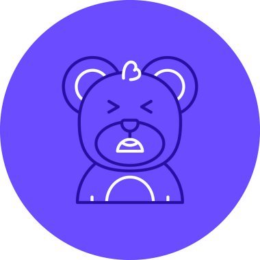 kızgın ayı ikonu vektör illüstrasyonu