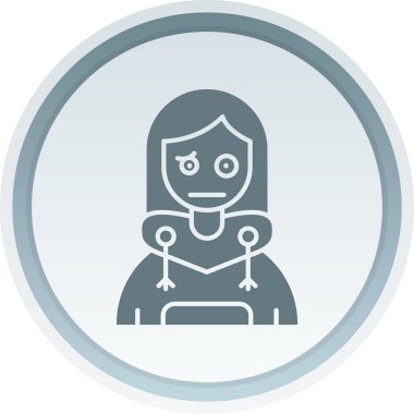 Kızım. Web simgesi basit illüstrasyon