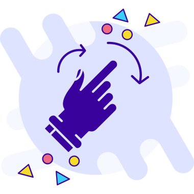 Parmaklarıyla ekranı gösteren bir elle.