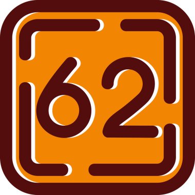 Beyaz arka planda 767 numaralı turuncu bir çıkartma var.