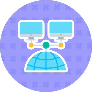 düz biçimli global ağ simgesi