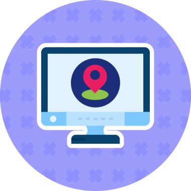 gps konum haritası simgesi