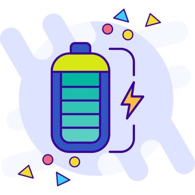 Pil. Web simgesi basit illüstrasyon