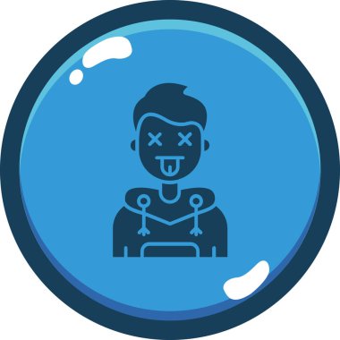 Maskeli ve maskeli bir adamın vektör çizimi