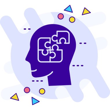 Beyin yaratıcı fikir simgesi - özet biçimi