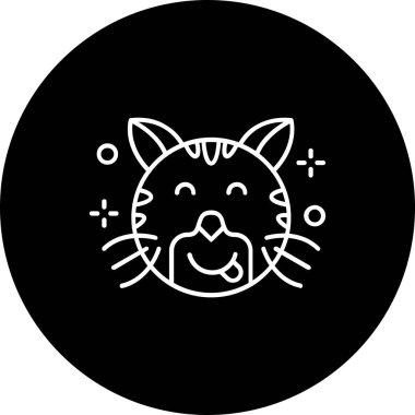 kedi simgesi vektör illüstrasyonu